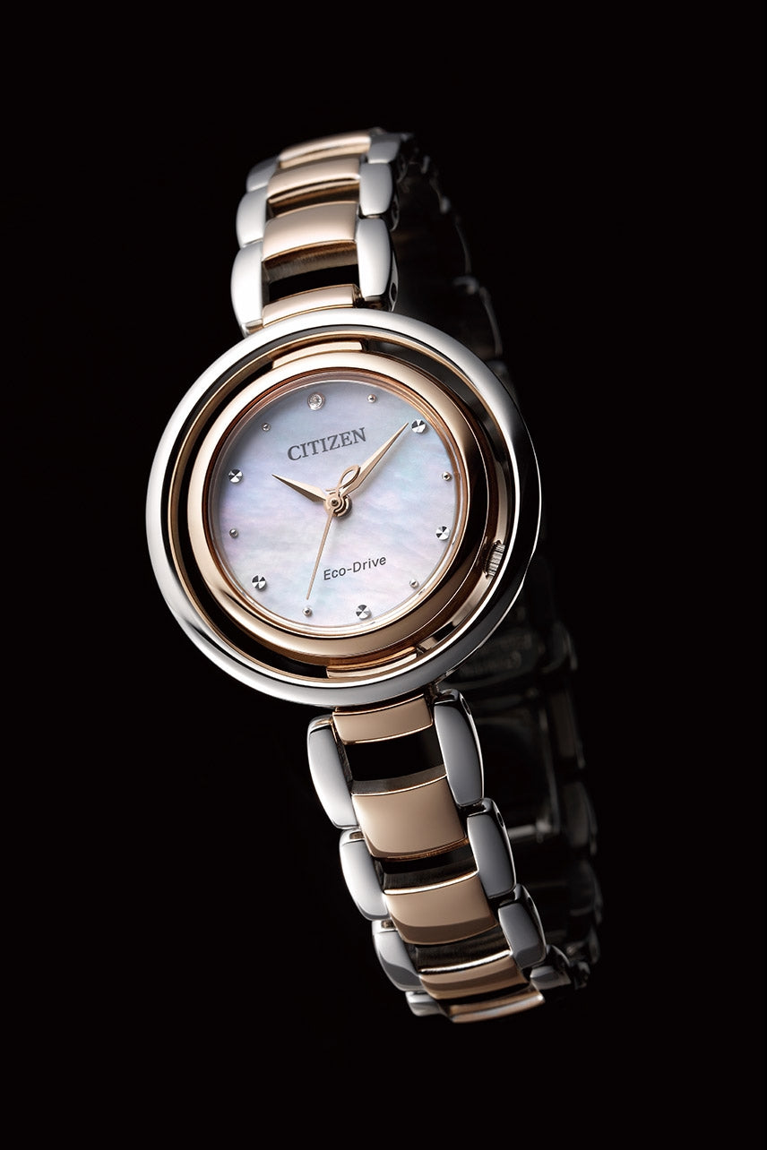 Citizen Eco-Drive Dual Tone Ladies Watch- EM0666-89D