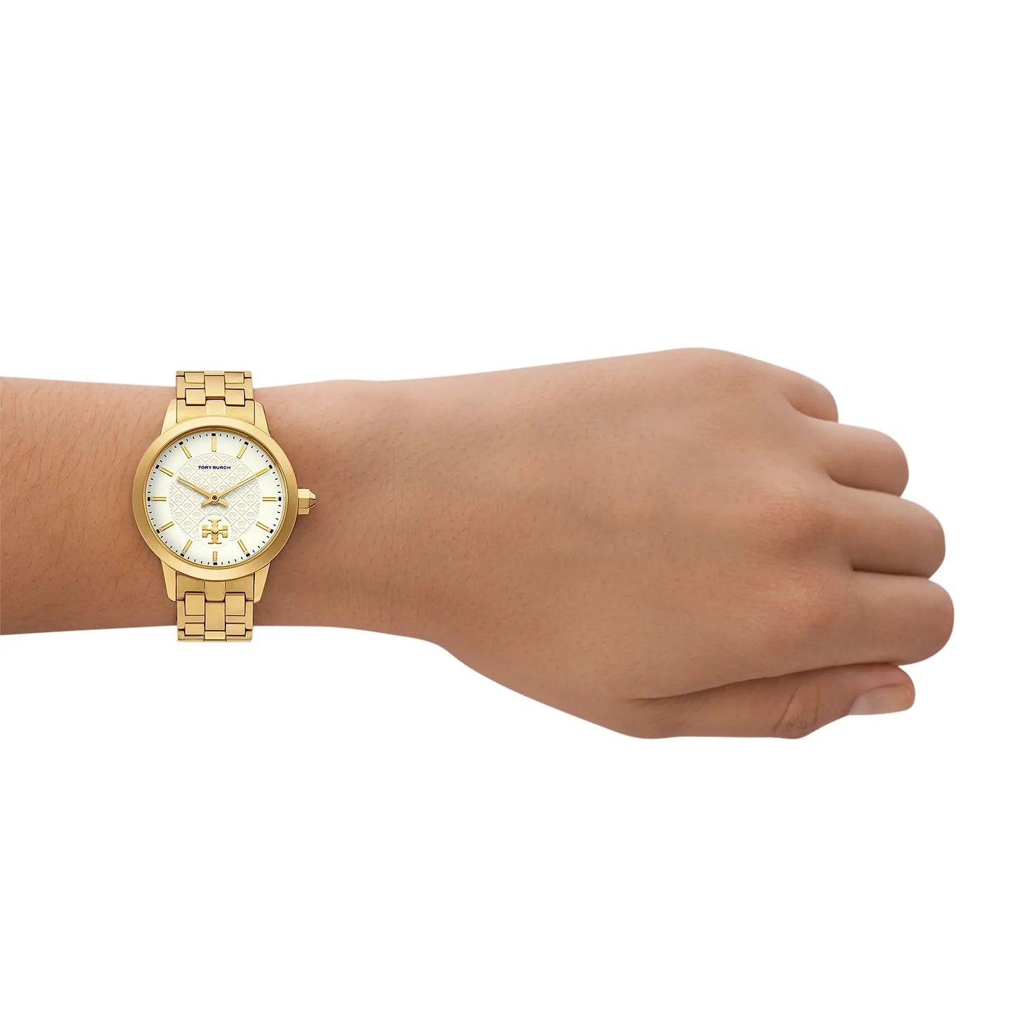 Tory Burch Cream dial Gold tone Bracelet Ladies Watch - TBW1053