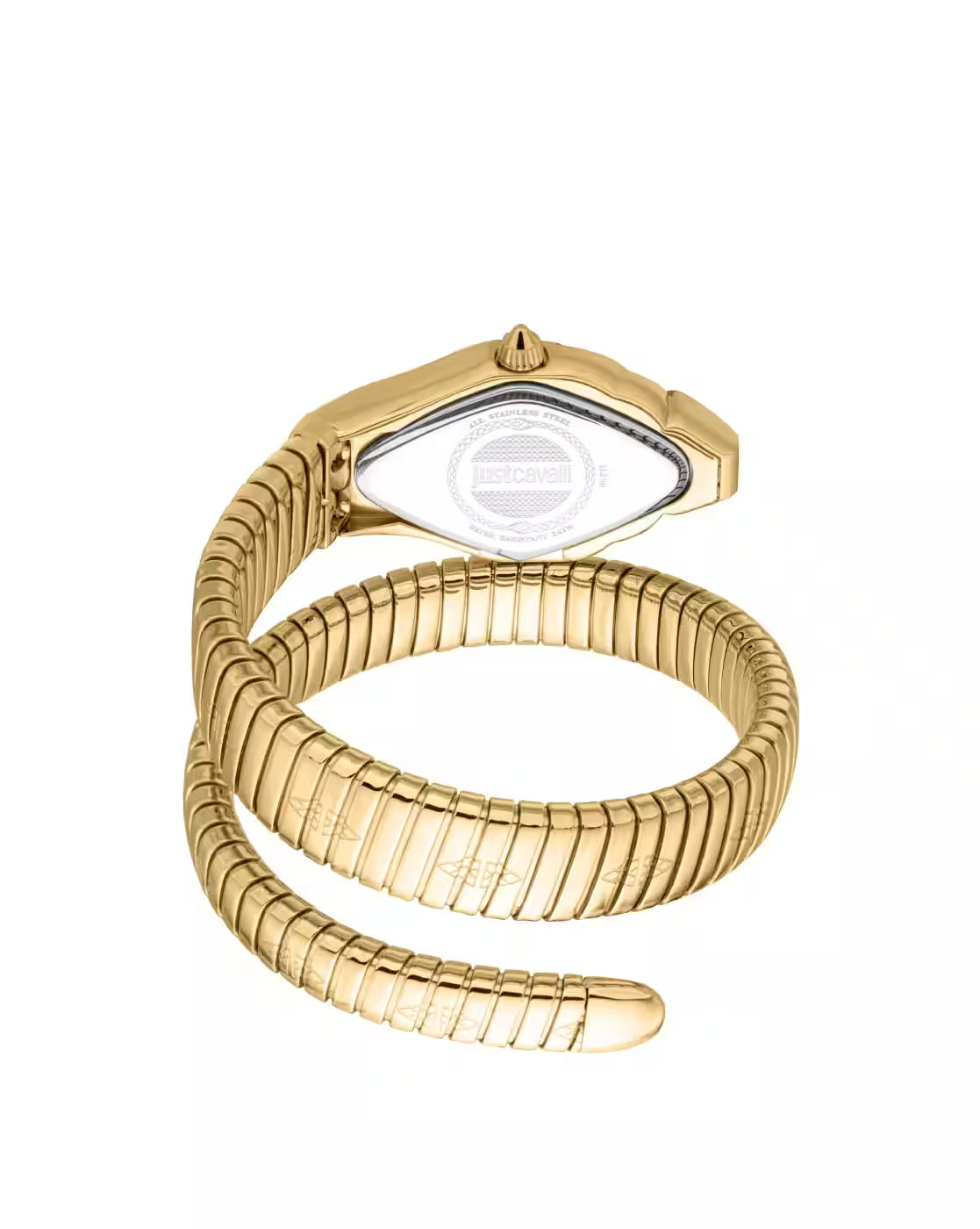 Just Cavalli Ferocious Yellow Gold Green Dial Ladies Watch - JC1L306M0045