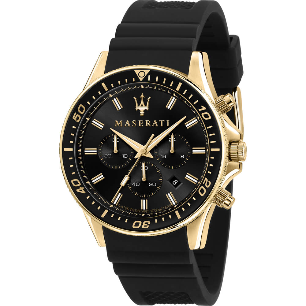 Maserati Sfida Silicone Strap Men's Chronograph Watch- R8871640001