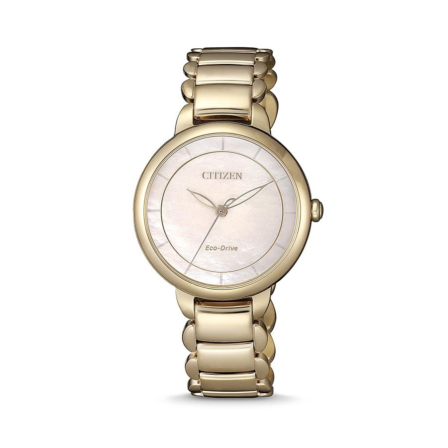 Citizen Eco-Drive Mother Of Pearl Dial Ladies Watch- EM0673-83D