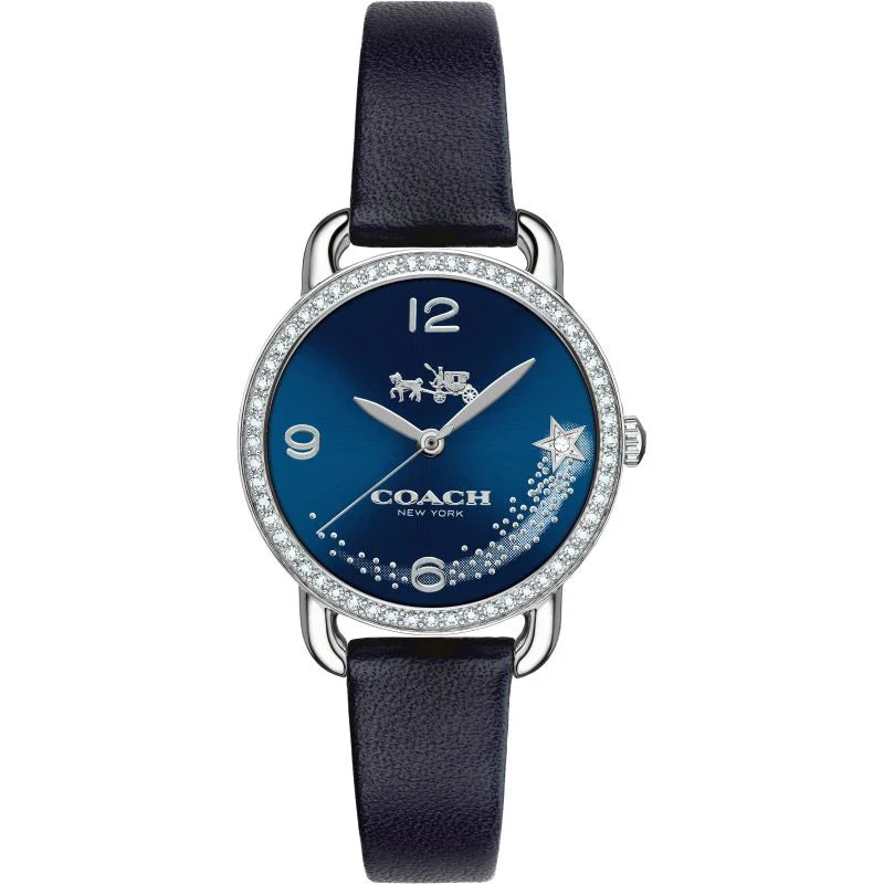 Coach Blue Leather Strap Ladies Watch-14502668