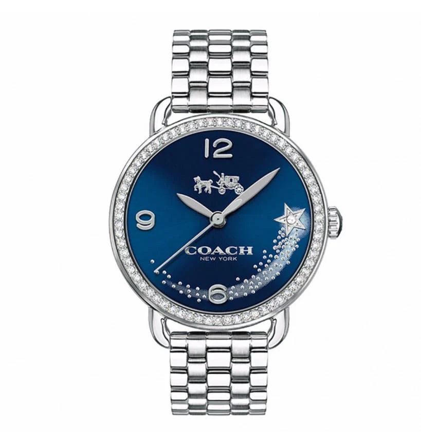 Coach Glitz Blue Dial Ladies Watch- 14502693