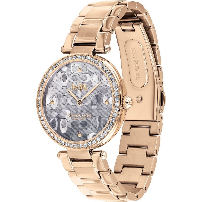 Coach Rose Gold Floral Dial Ladies Watch - 14503226