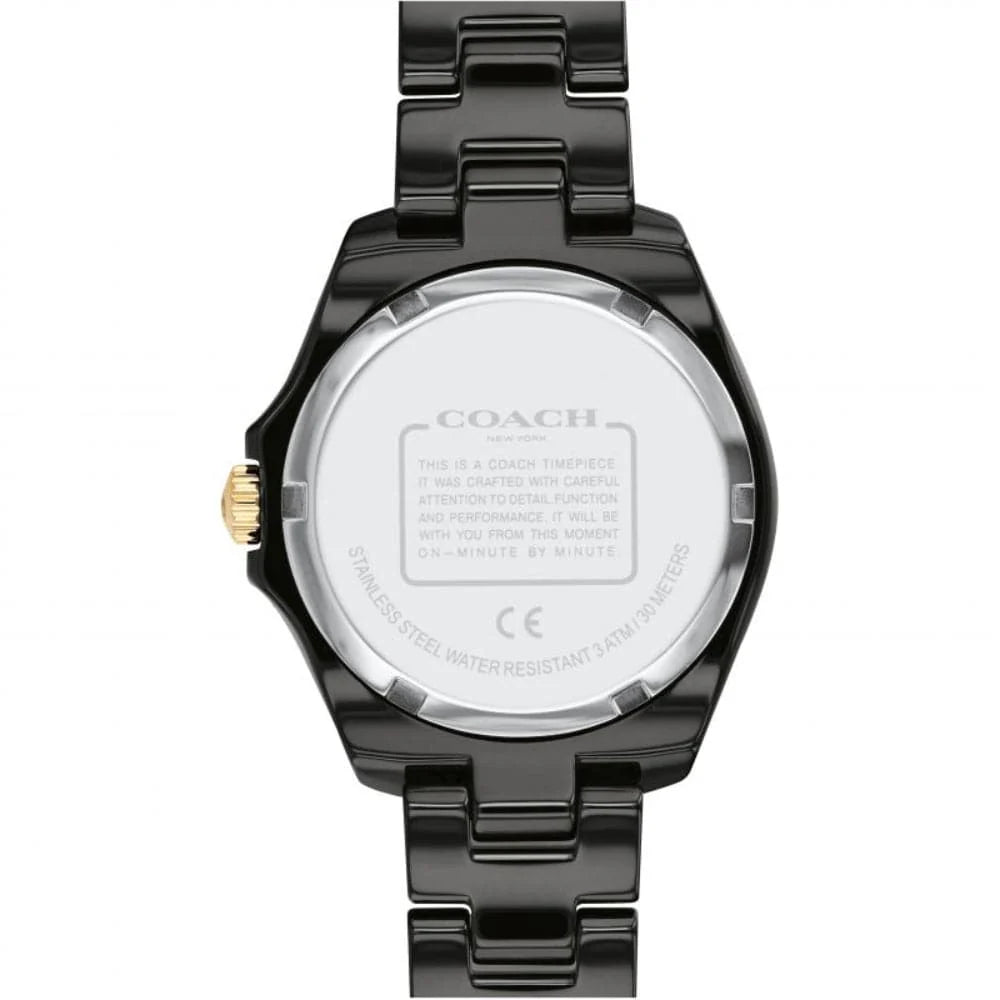 Coach Black Dial Black Bracelet Ladies Watch - 14503461