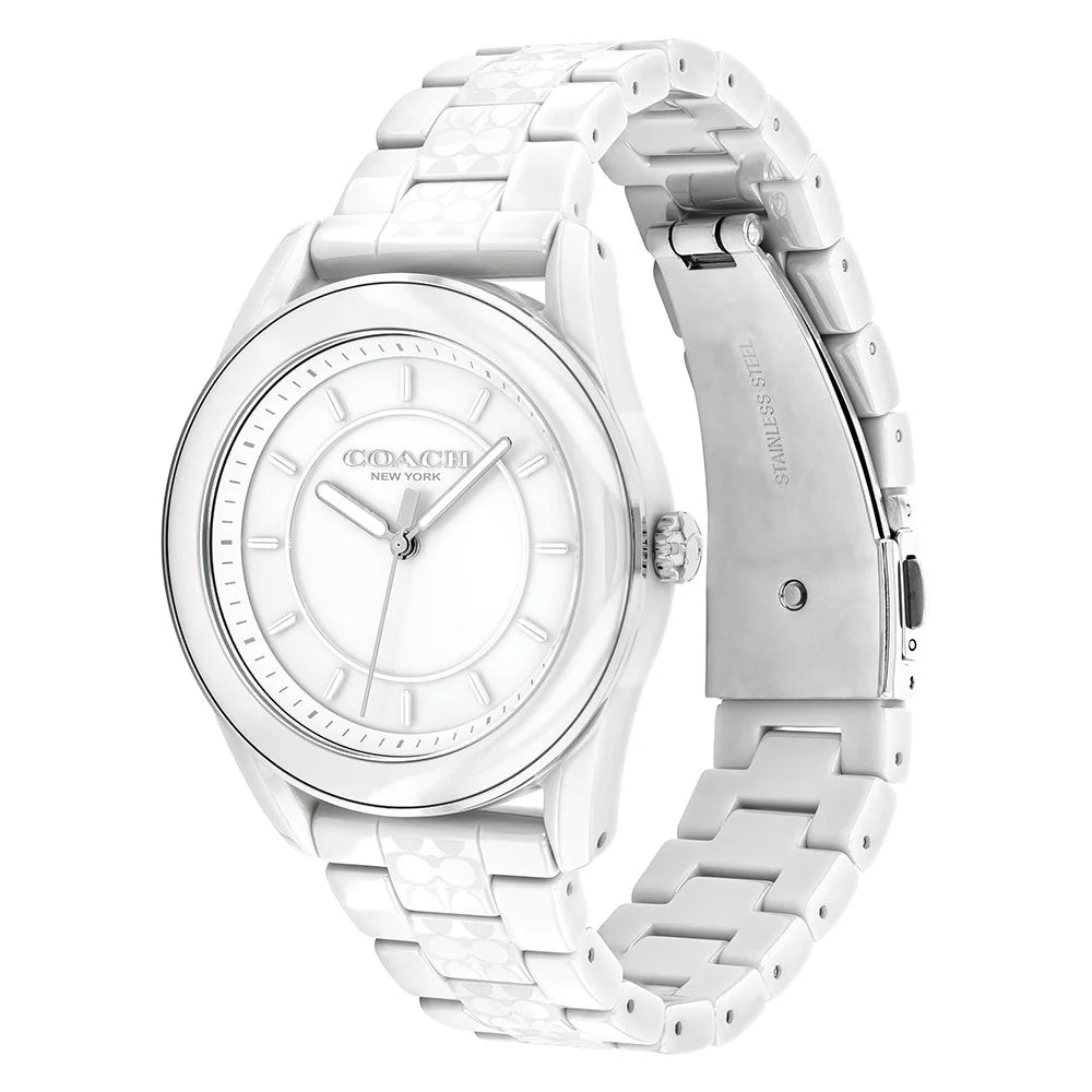 Coach Preston White Ceramic Ladies Watch - 14503771