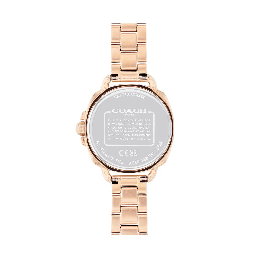 Coach Rose Gold White Dial Ladies Watch - 14504154
