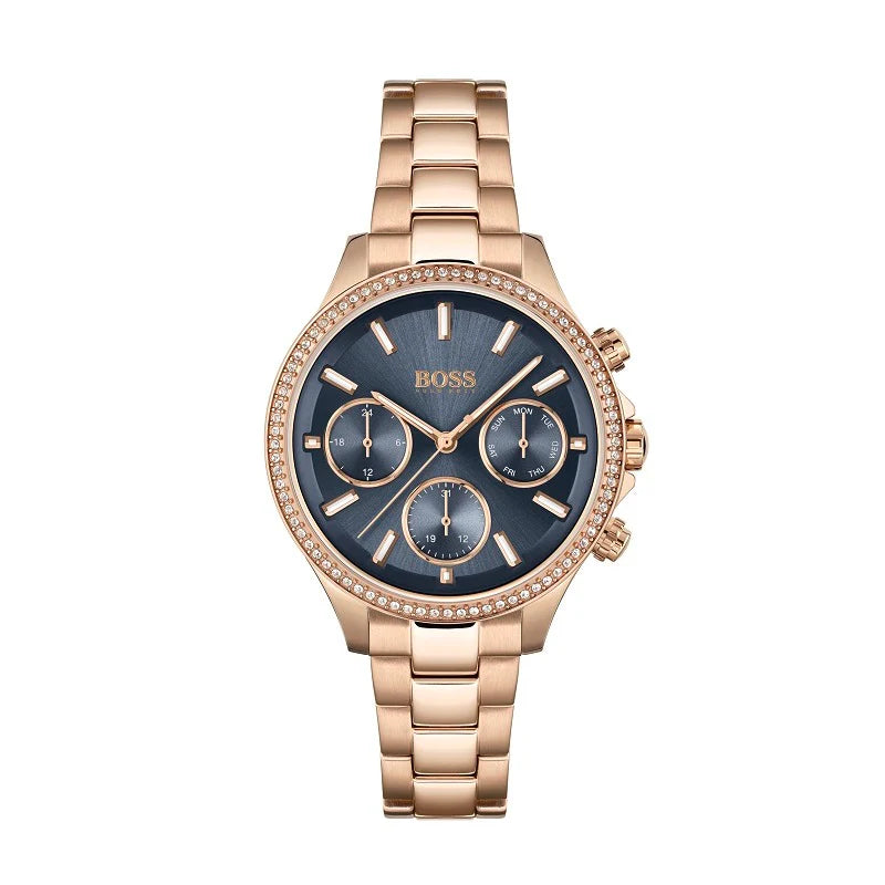 Hugo Boss Rose Gold Female Multifunction Watch- HB1502566