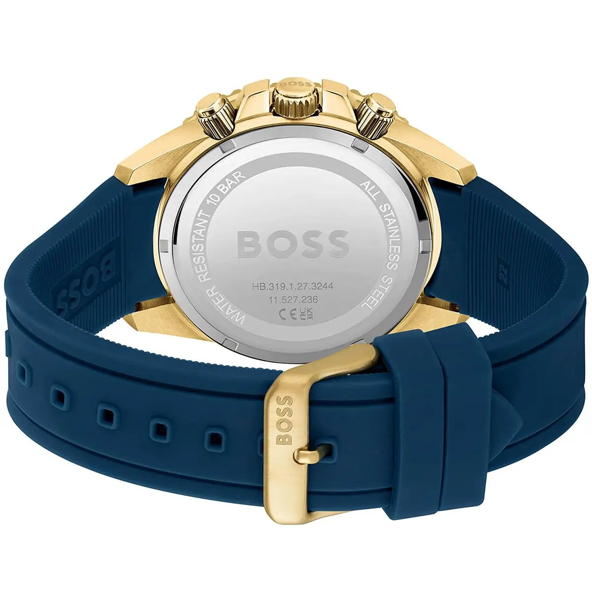 Hugo BOSS Admiral Blue Dial Rubber Strap Men's Watch- 1513965