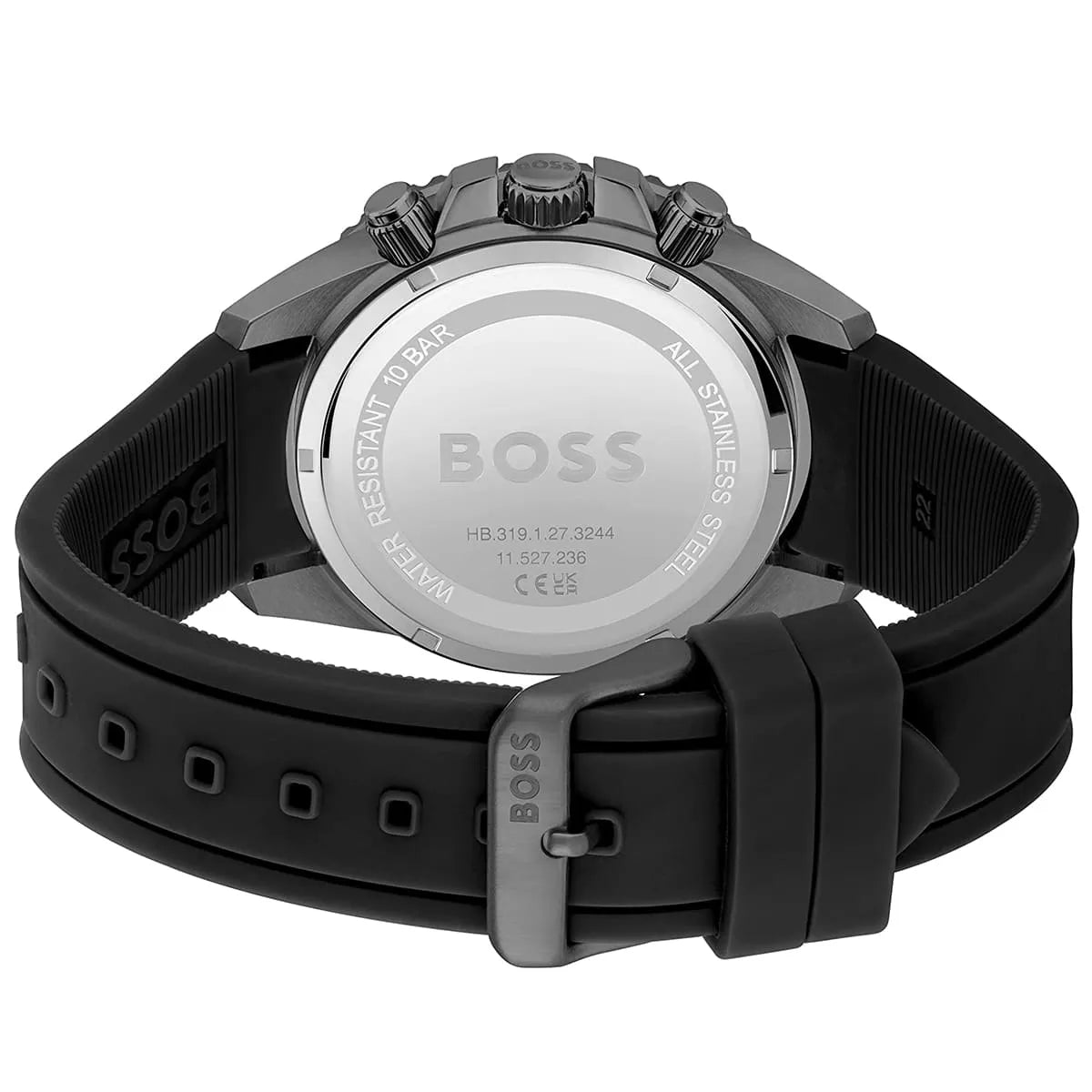 Hugo Boss Admiral Olive Green Dial Rubber Strap Men's Watch- 1513967