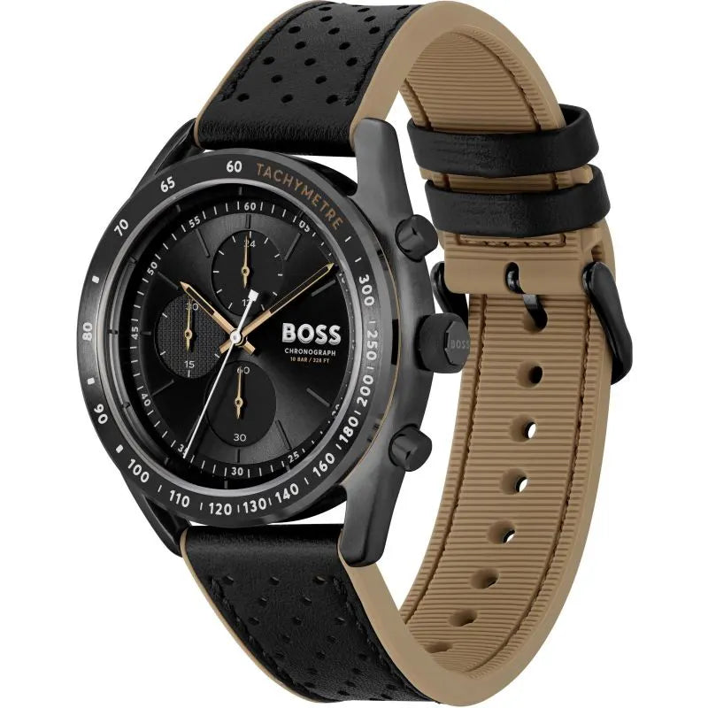Hugo Boss Center Court Black Dial Men's Chronograph Watch- 1514022