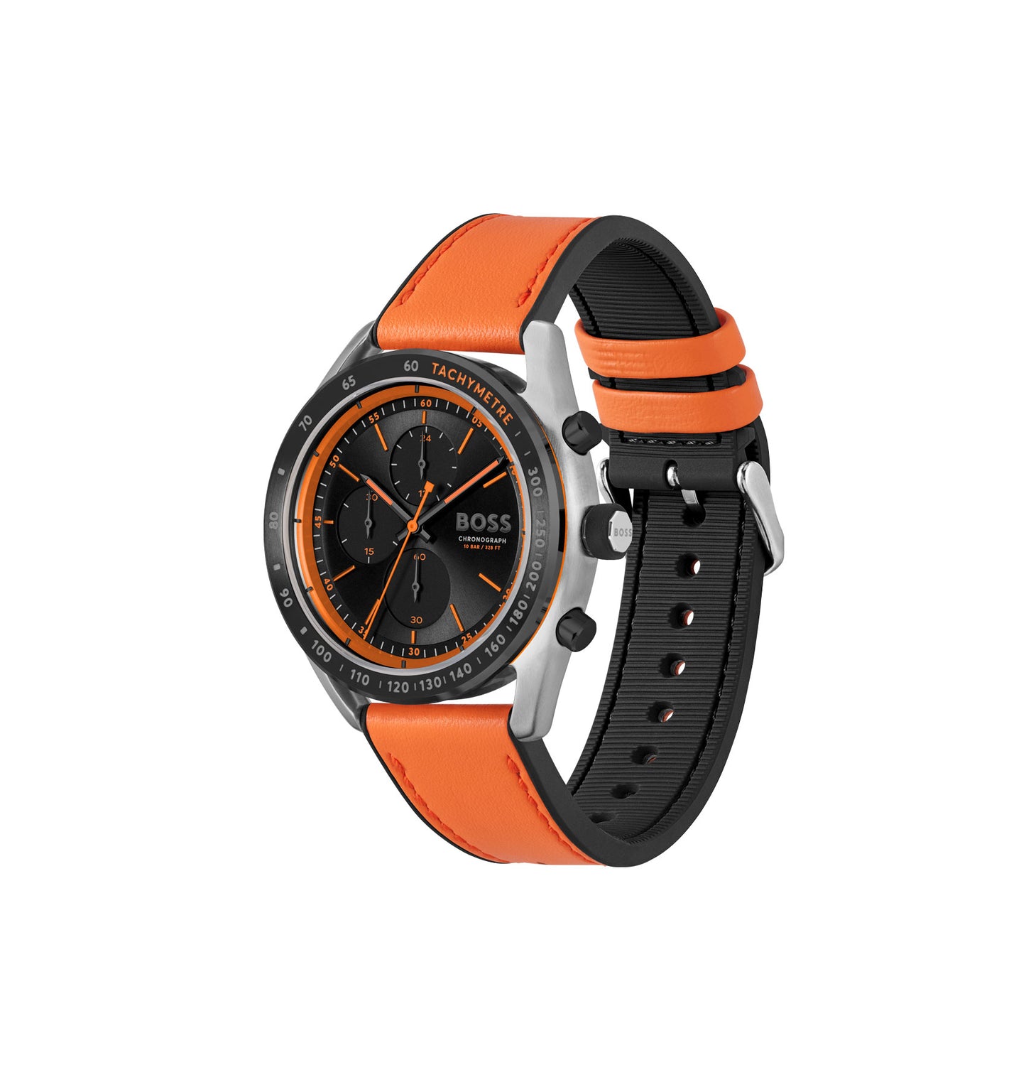 Hugo Boss Center Court Orange Silicone Strap Men's Chronograph watch- HB1514025