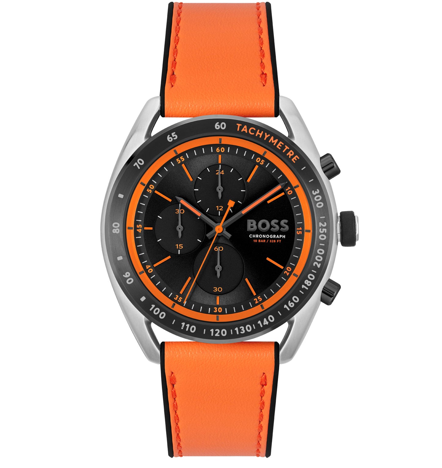 Hugo Boss Center Court Orange Silicone Strap Men's Chronograph watch- HB1514025