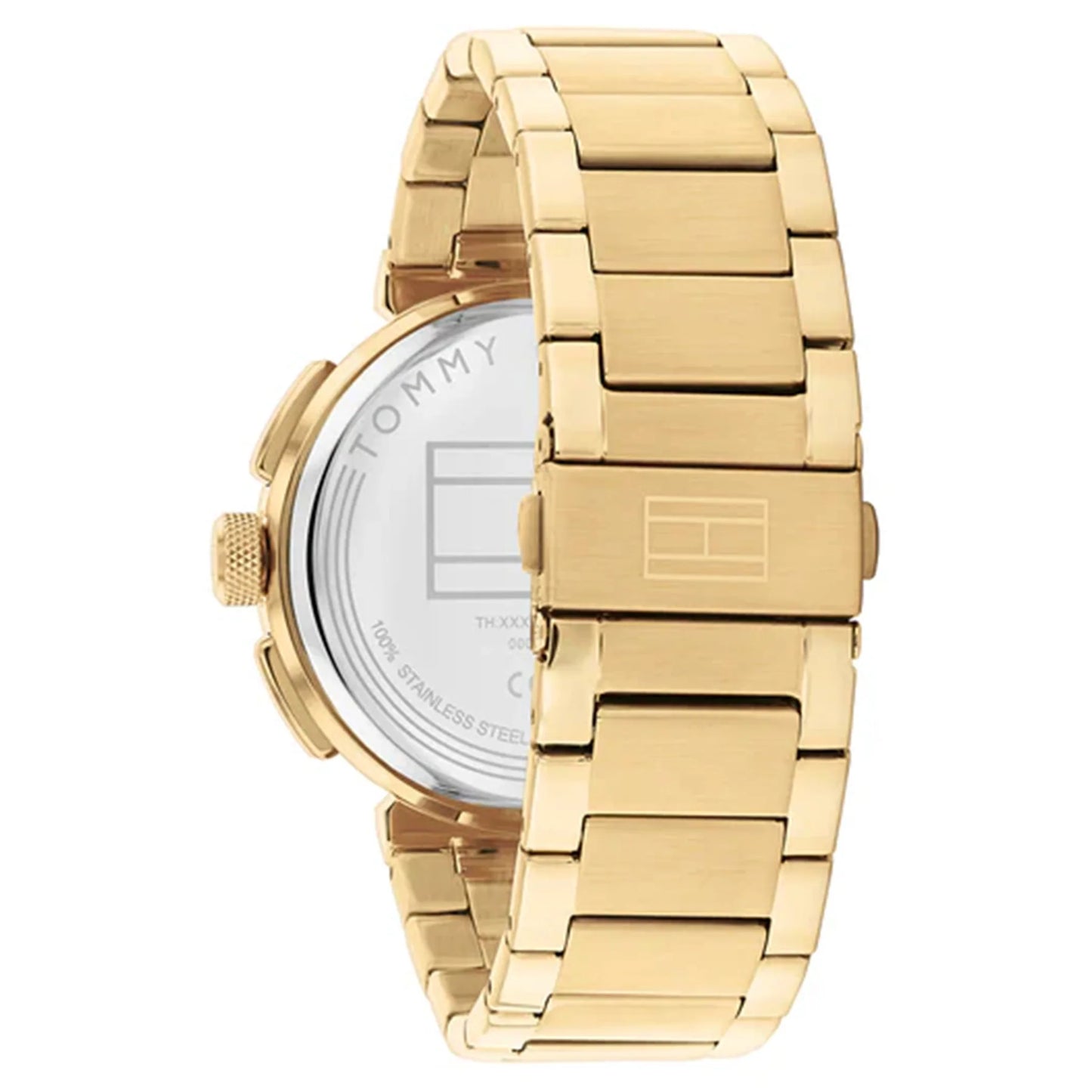 Tommy Hilfiger Gold Blue Dial Men's Multifunction Watch- 1792118