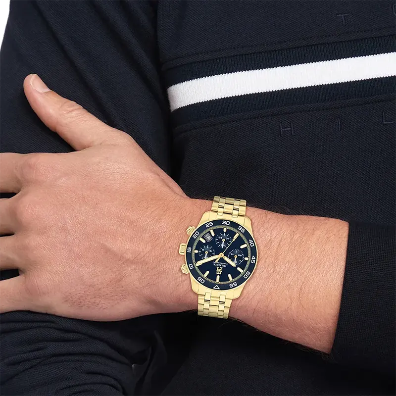 Tommy Hilfiger Stainless Steel Bracelet Blue Dial Men's Watch - 1792158