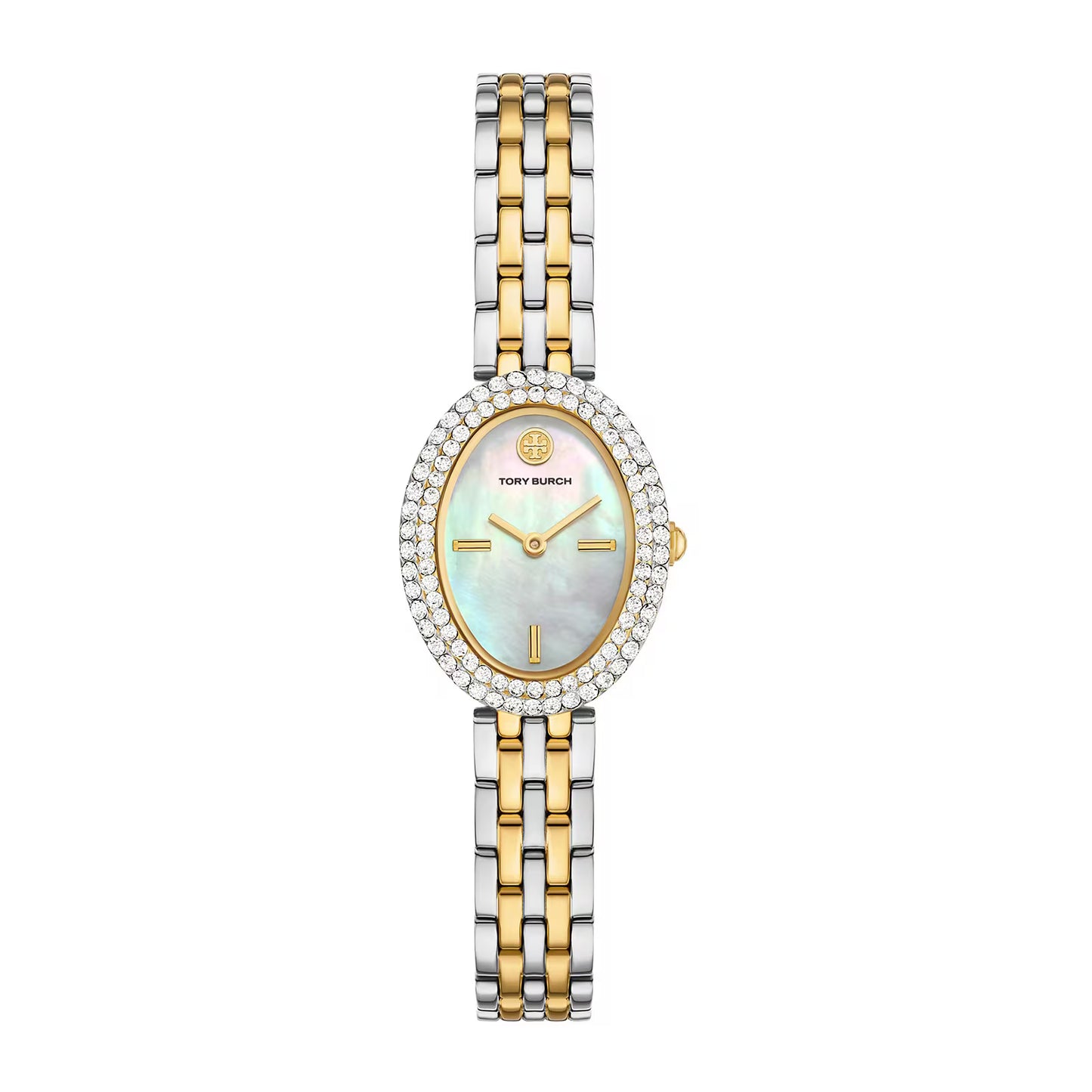 Tory Burch The Oval Two-Tone Stainless Steel Bracelet Ladies Watch - TBW6037