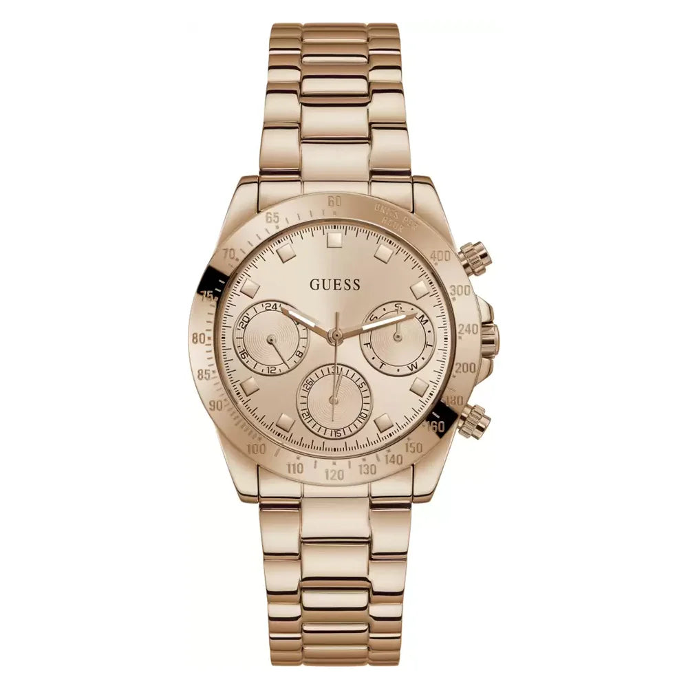 Guess Eclipse Rose Gold Ladies Chronograph Watch- GW0314L3