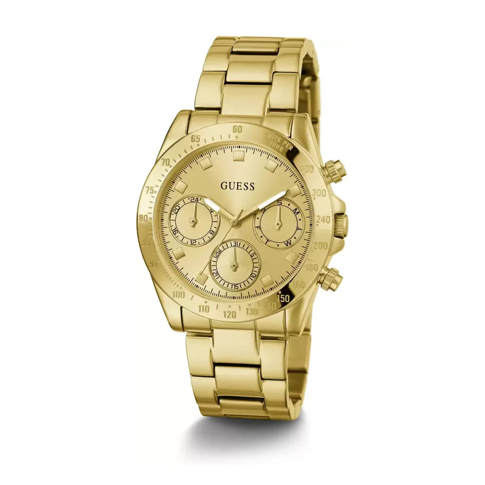 Guess Eclipse Chronograph Gold Ladies Watch- GW0314L2