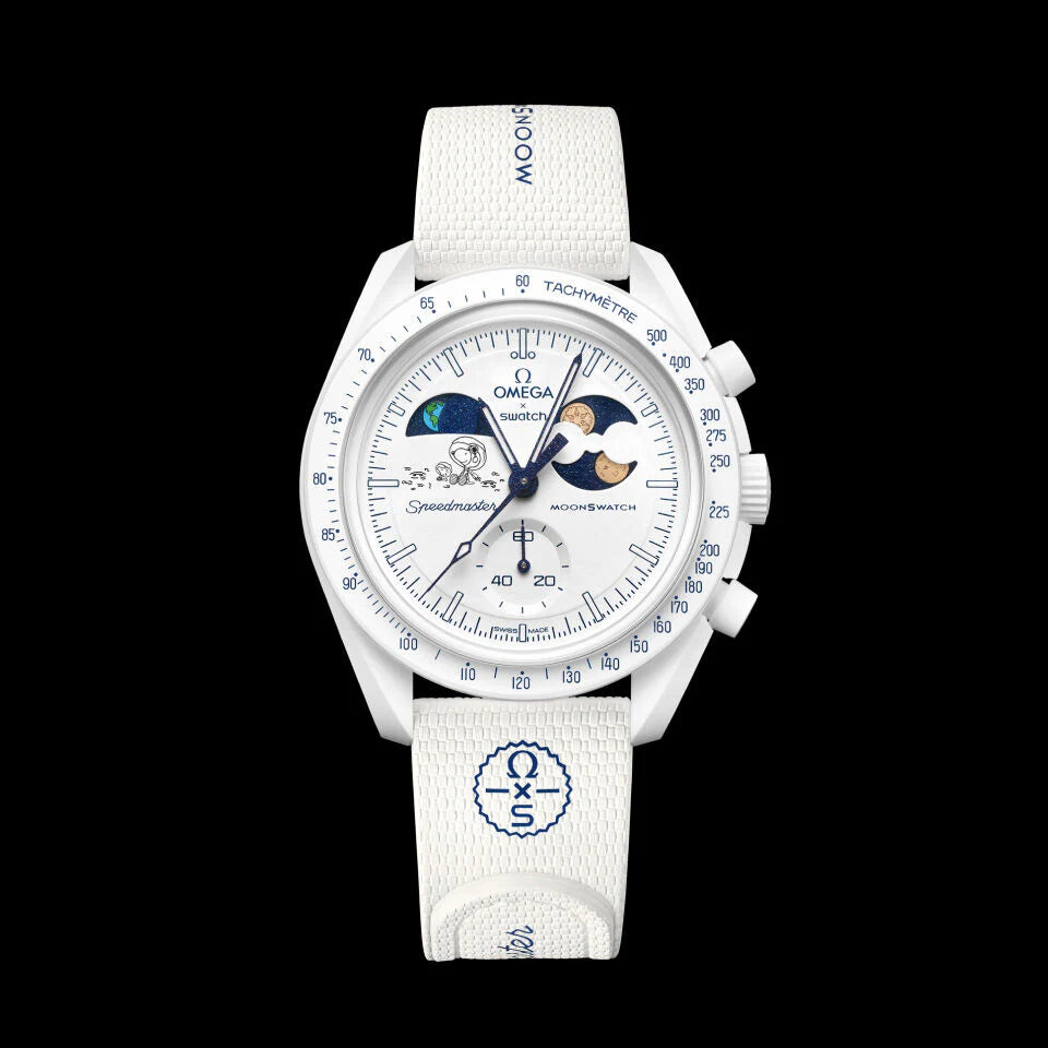 Omega x Swatch MISSION TO EARTHPHASE - MOONSHINE GOLD White Dial