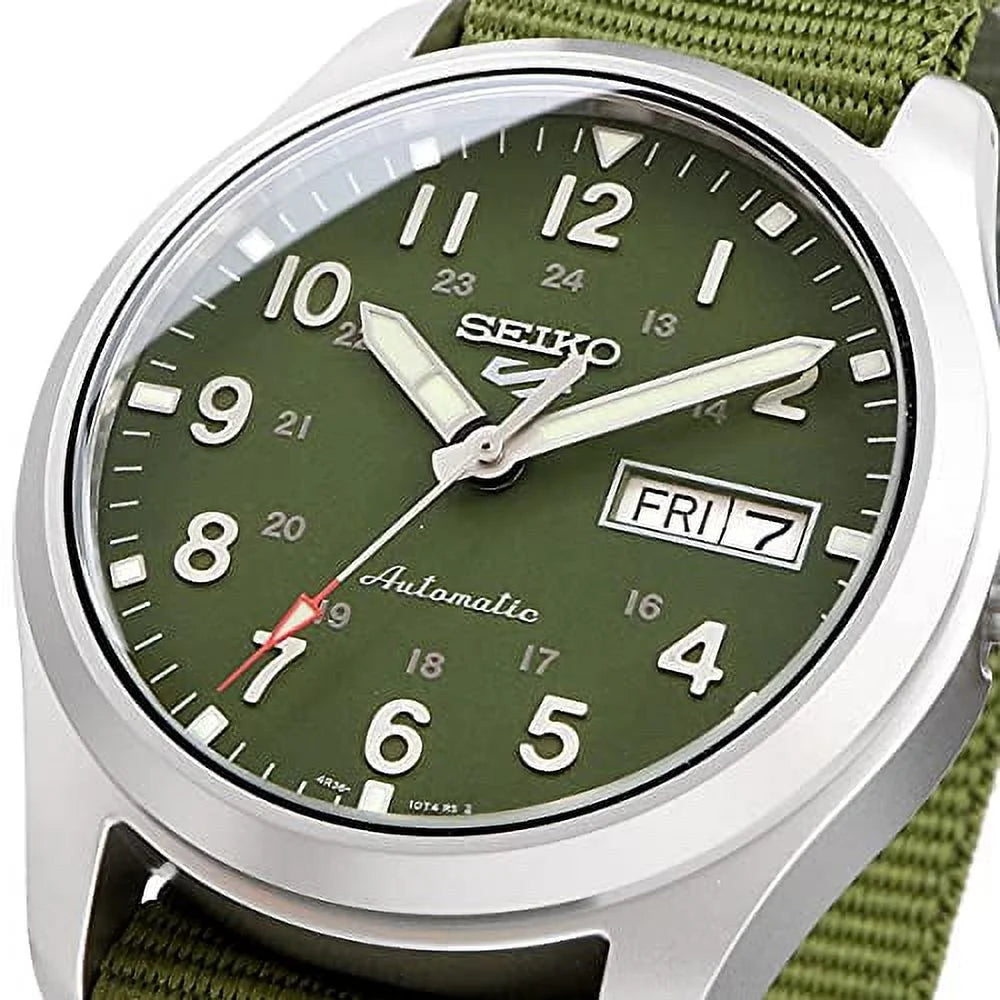 Seiko5 Sports Field Series Green Nato Strap Men's Automatic Watch- SRPG33K1
