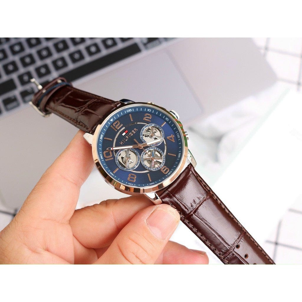 Tommy Hilfiger Skeleton Dial Men's Chronograph Watch- 1791290