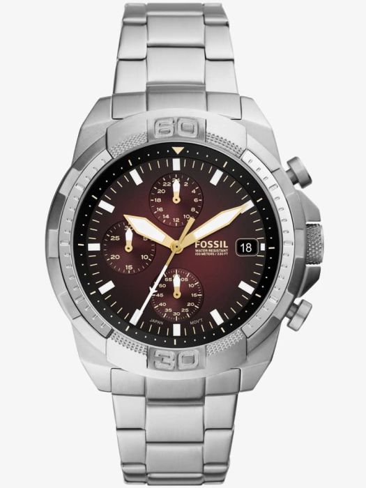 Fossil Bronson Red Dial Men's Chronograph Watch- FS5878