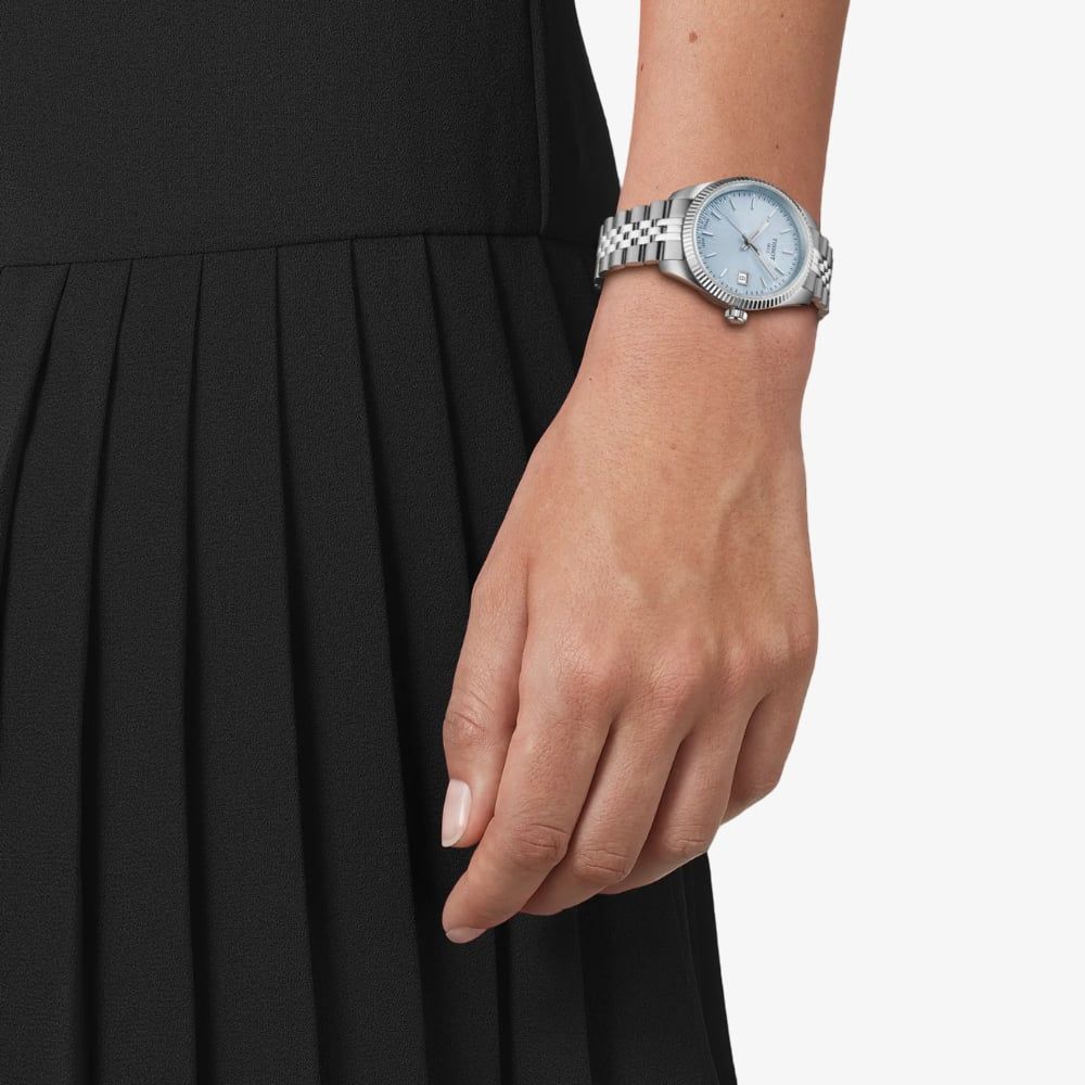 Tissot Ballade 34mm Ice Blue Dial Ladies Watch- T156.210.11.351.00