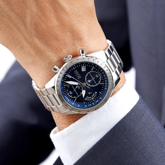Hugo Boss Pilot Edition Blue Dial Men's Multifunction Watch- 1513850