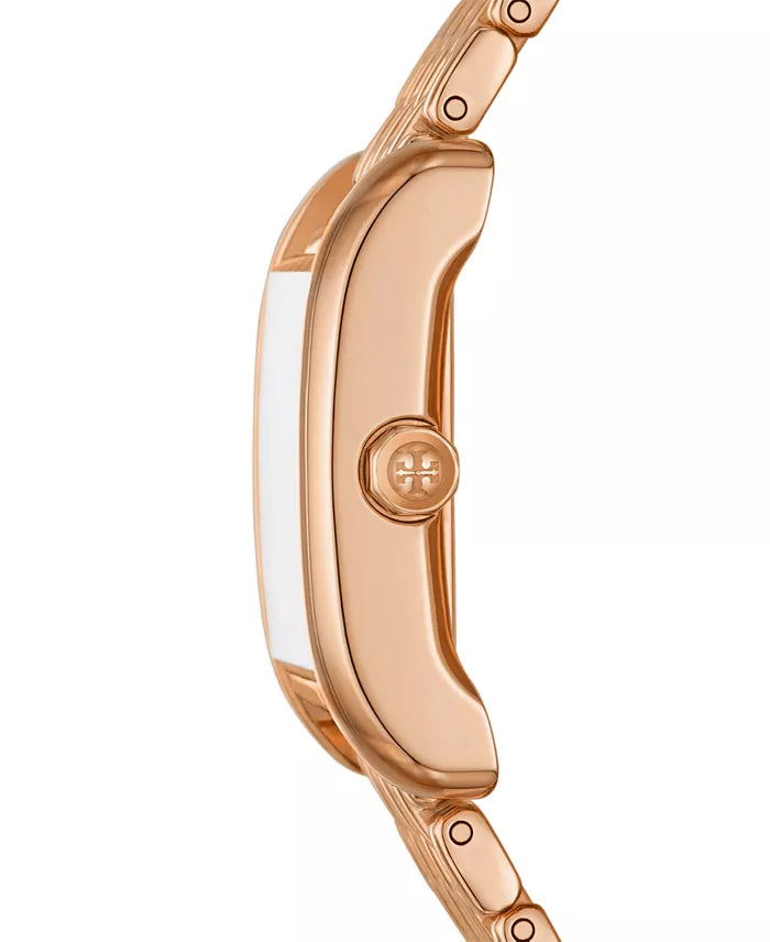 Tory Burch Eleanor White Dial Rose Gold-2Tone Ladies Watch - TBW1079