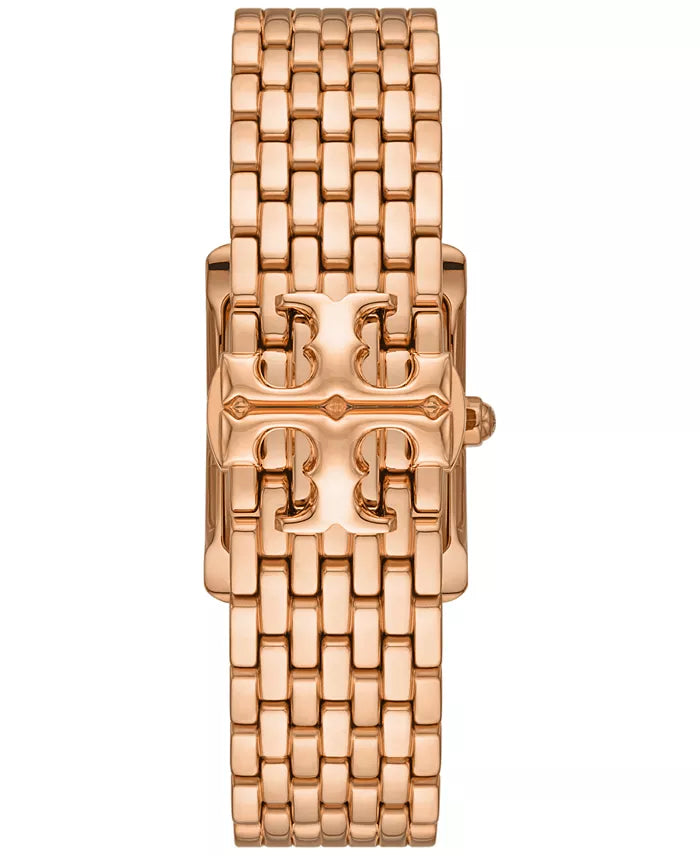 Tory Burch Eleanor White Dial Rose Gold-2Tone Ladies Watch - TBW1079