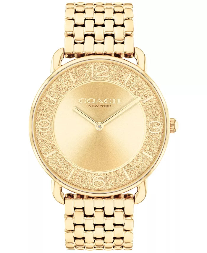 Coach ELLIOT GOLD DIAL IONIC PLATED THIN GOLD STEEL Ladies Watch - 14504374