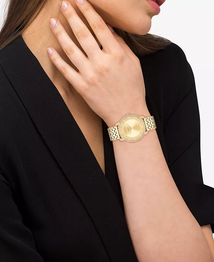 Coach ELLIOT GOLD DIAL IONIC PLATED THIN GOLD STEEL Ladies Watch - 14504374