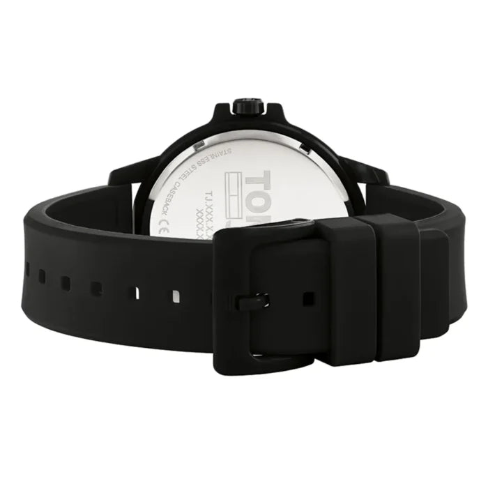 Tommy Hilfiger Black Rubber Strap Men's Watch- 1792032