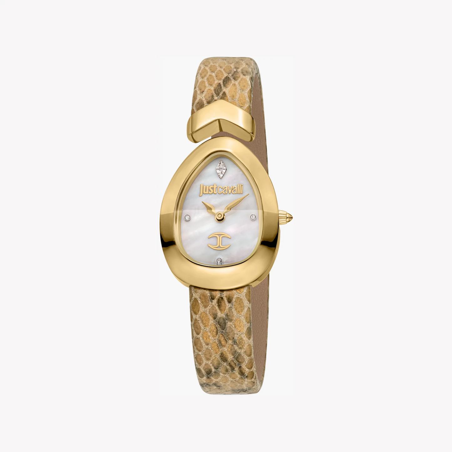 Just Cavalli Signature Snake Stainless Steel Gold Color Ladies Watch - JC1L321M0025