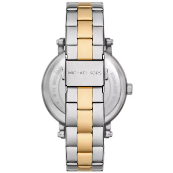 Michael Kors Three Hand Dual Tone Blue dial ladies Watch- MKO1052
