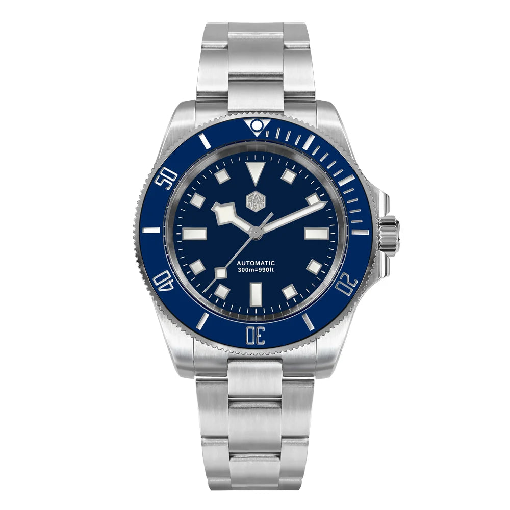San Martin 40mm Blue Dial New Diver Mane's Watch - SN0111-G