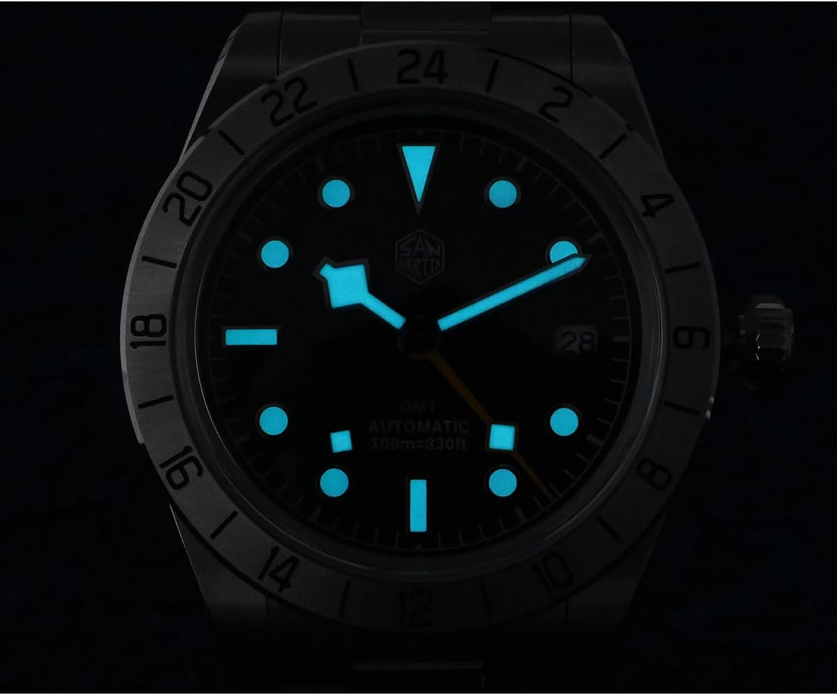 San Martin 39mm GMT Blue Dial Men's Watch - SN0054-G