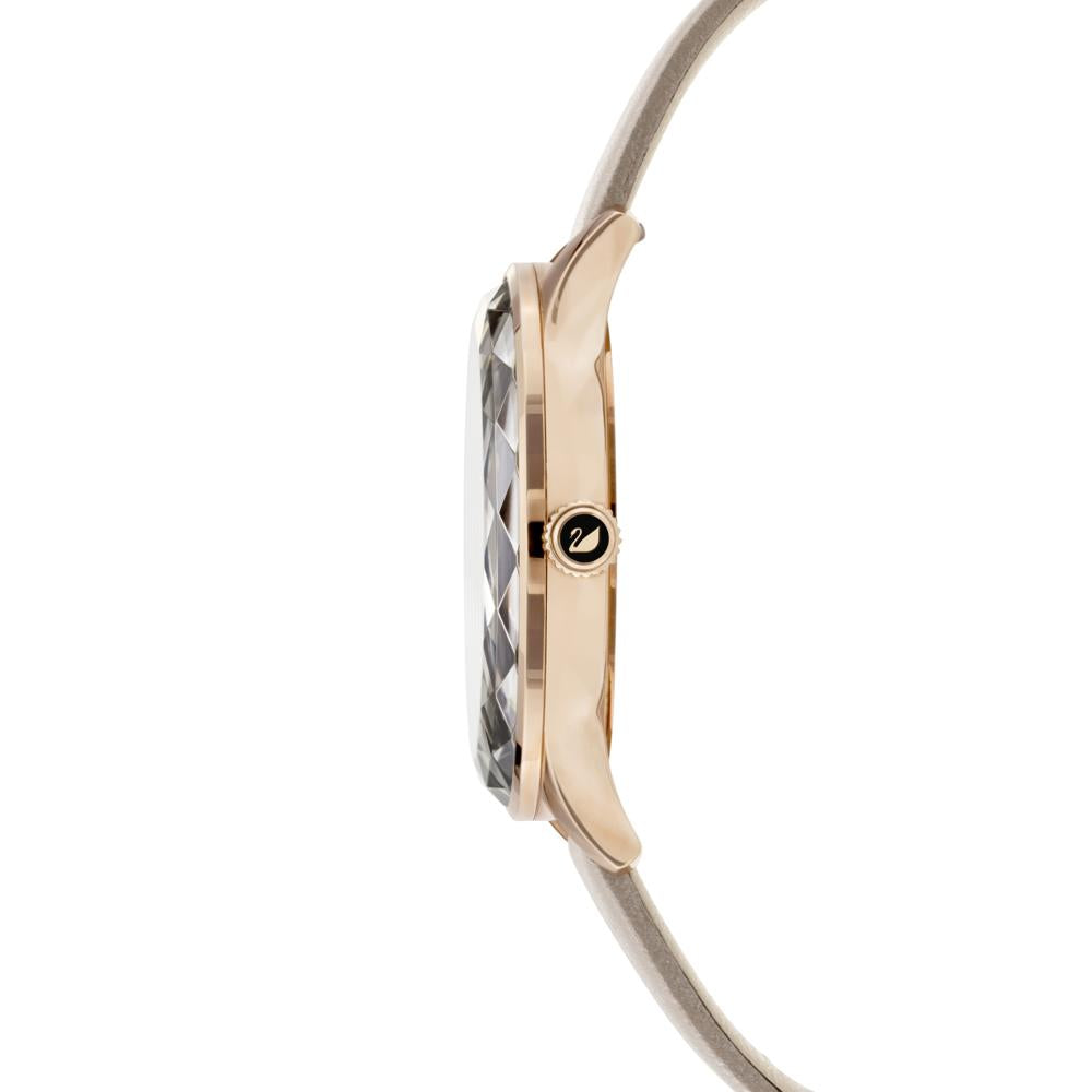 Swarovski Octea Nova Grey Dial Rose Gold Ladies Watch - 5295326