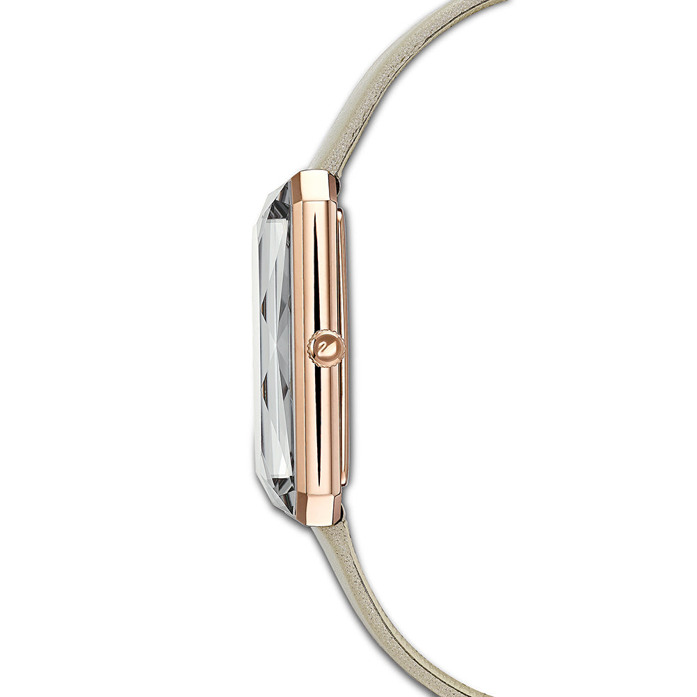 Swarovski Uptown Rectangle Shape Grey Dial Ladies Watch- 5547716