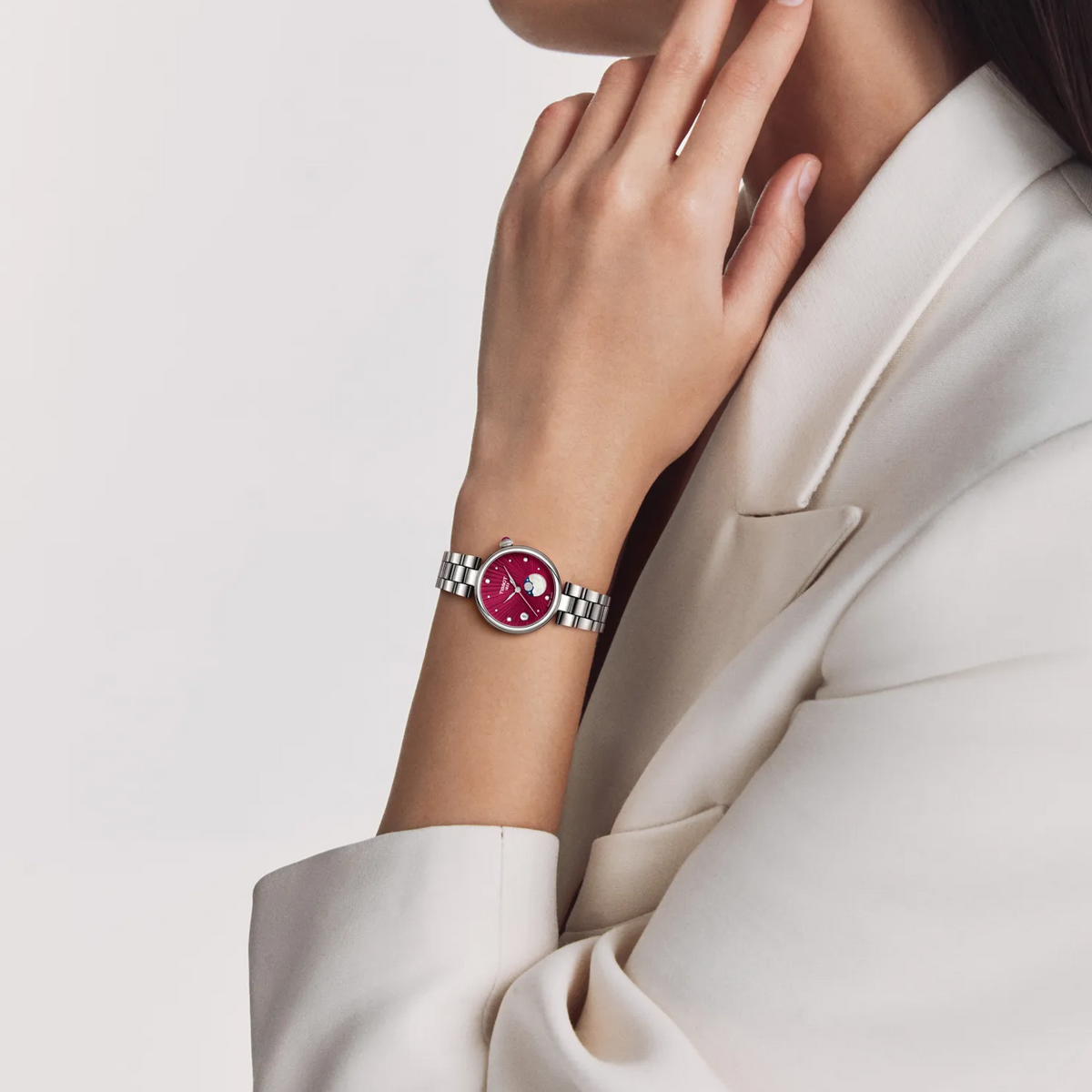Tissot Desir Red Dial 29.6mm Ladies Watch - T152.223.11.426.00