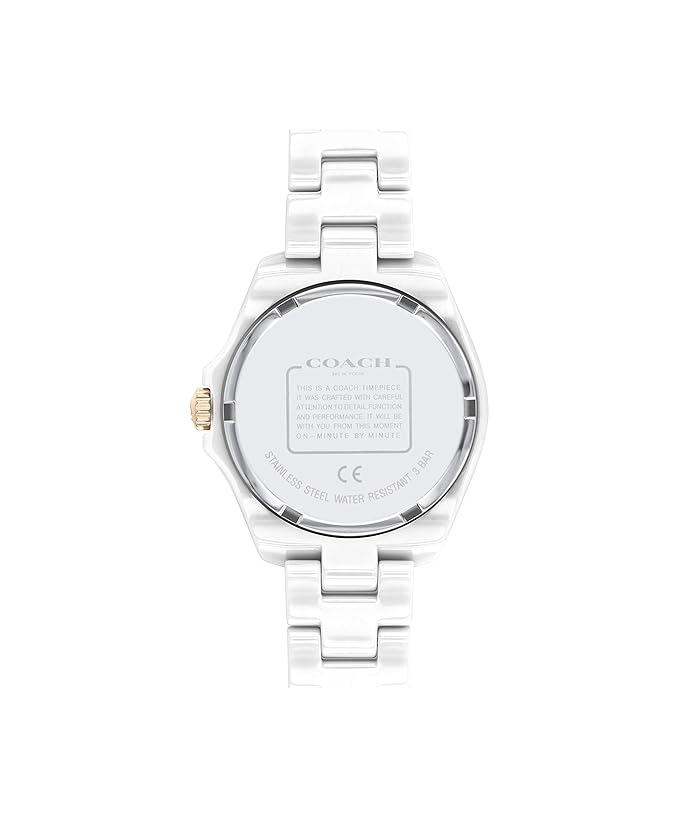 Coach White Dial Ceramic Ladies Watch - 14503662