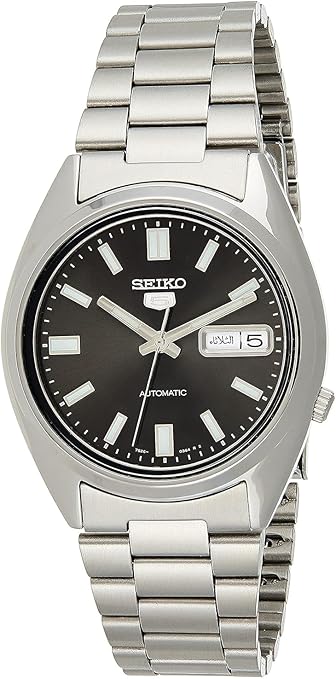 Saiko 5 Automatic Black Dial Stainless Steel Men's Watch - SNXS79