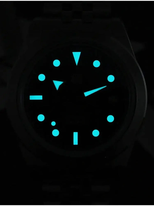 San Martin 39mm Enamel Sunray Blue Dial Men's Watch - SN0053