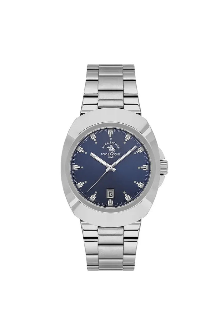 Santa Barbara Polo & Racquet Club Blue Dial Tonneau shape Men's Watch - SB.1.10600-2