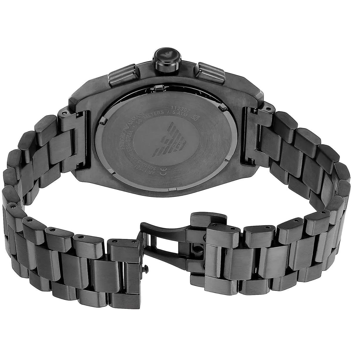 Emporio Armani Gun Metal Blue Dial Men's Chronograph Watch- AR11561