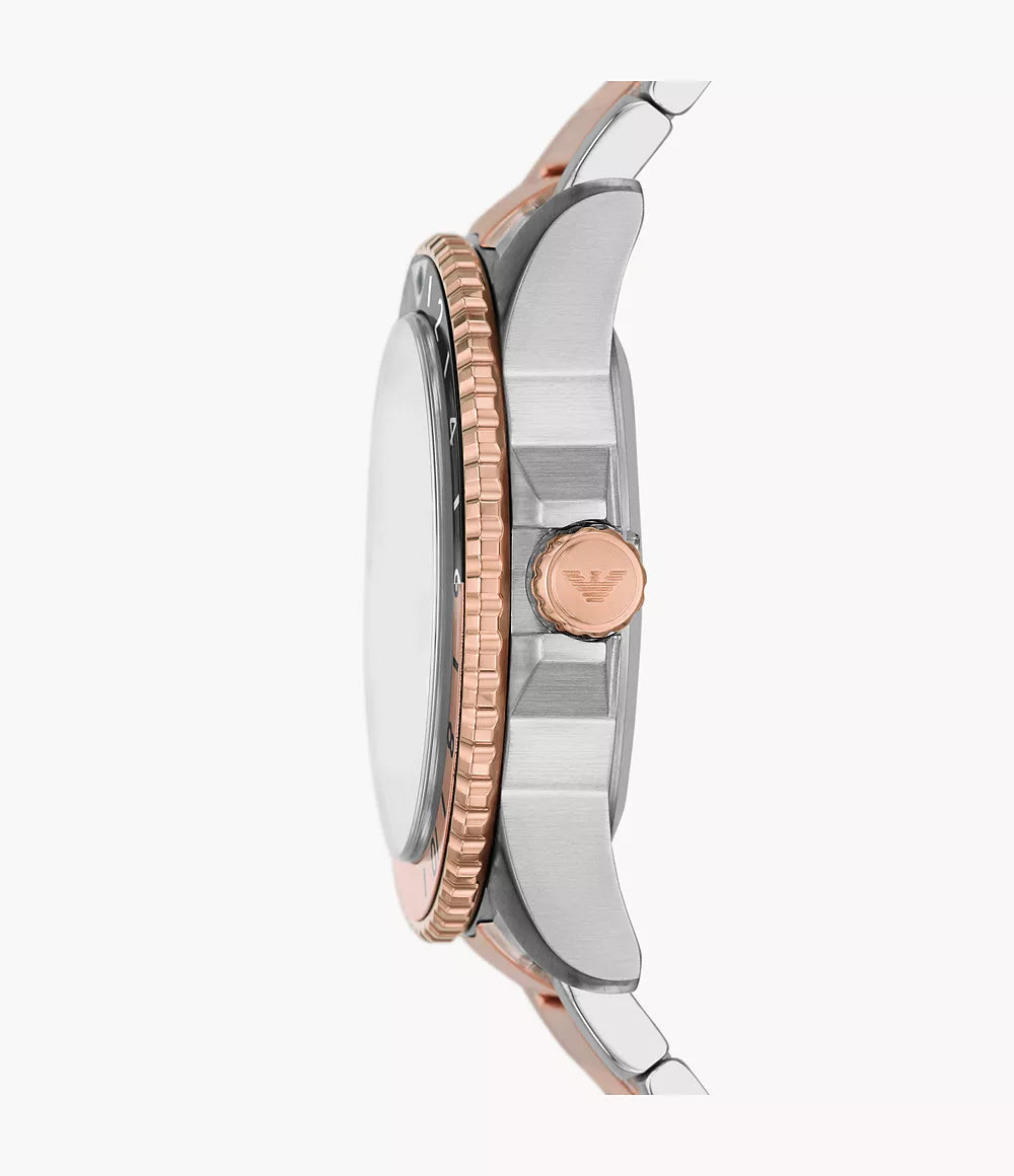 Emporio Armani Dual Tone GMT Hand Men's Watch- AR11591