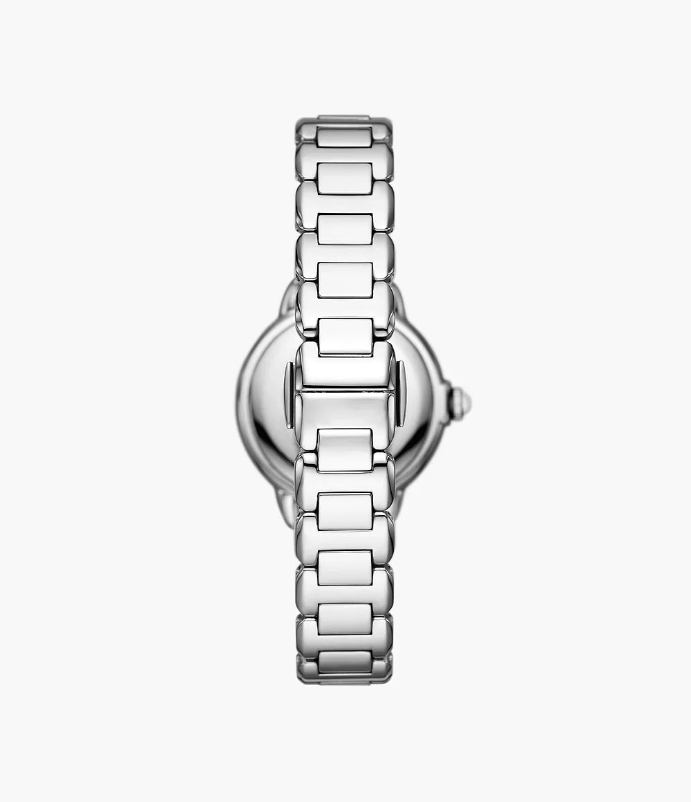 Emporio Armani Three-Hand Stainless Steel Silver Dial Ladies Watch- AR11596