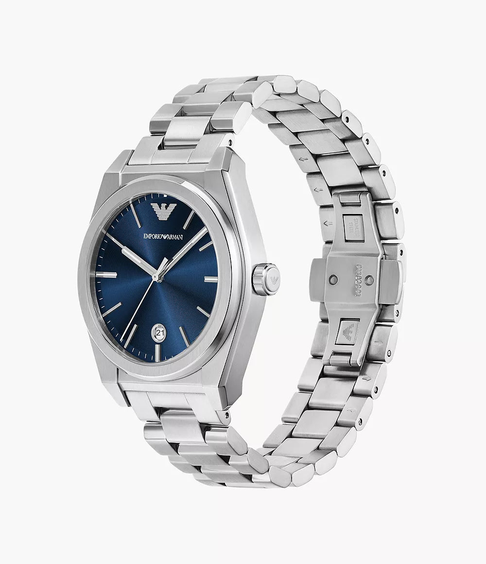 Emporio Armani Blue Dial Quartz Three-Hand Movement Men's Watch - AR11620