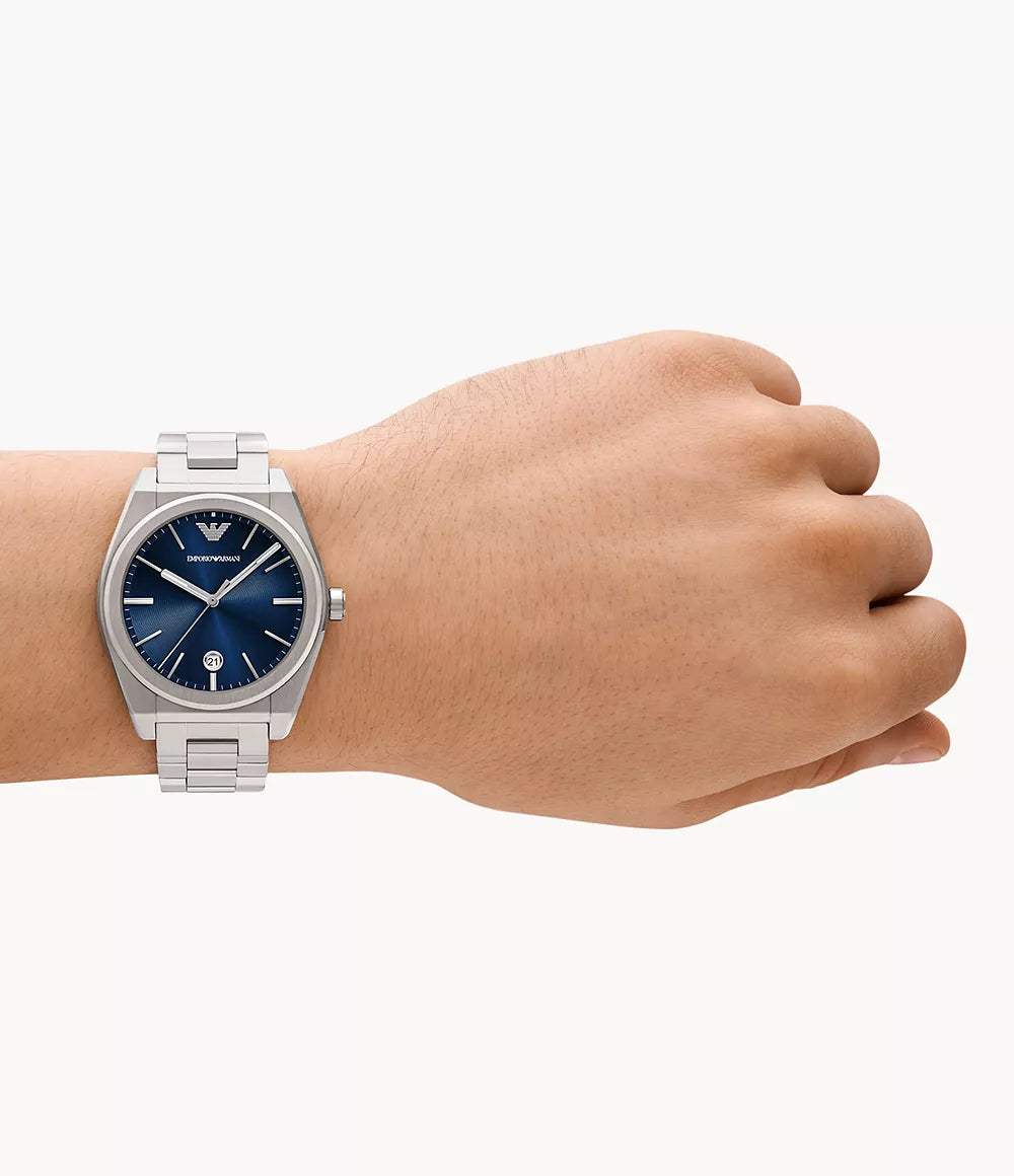 Emporio Armani Blue Dial Quartz Three-Hand Movement Men's Watch - AR11620