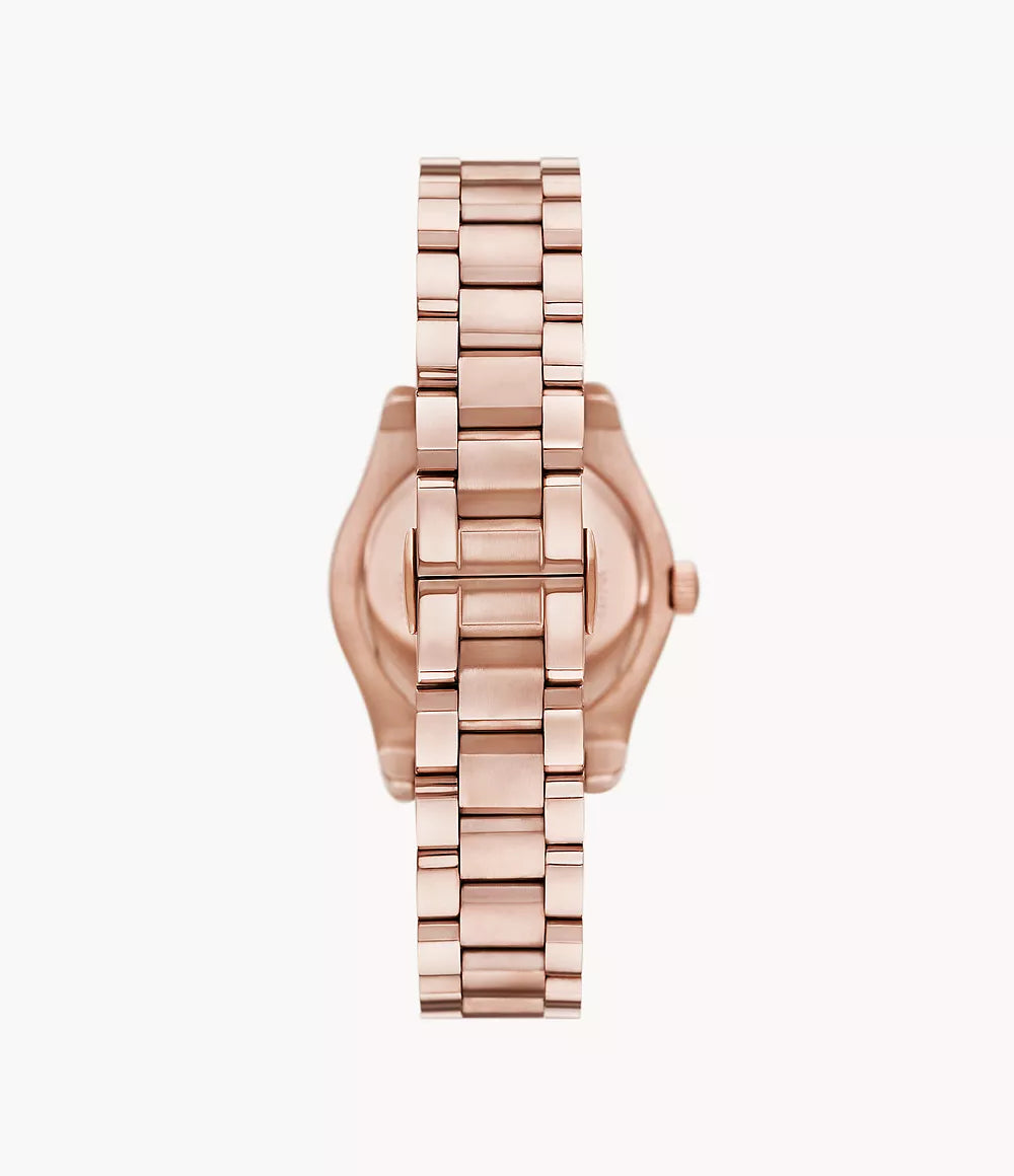 Emporio Armani Three-Hand Date Rose Gold-Ton Green Dial Ladies Watch- AR11639
